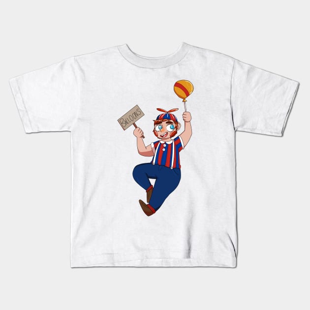 Balloon Boy Transparent Kids T-Shirt by spaceagebarbie